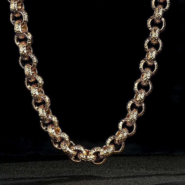 15mm Gold filled  Chain Necklace And Bracelet Set obraz 2